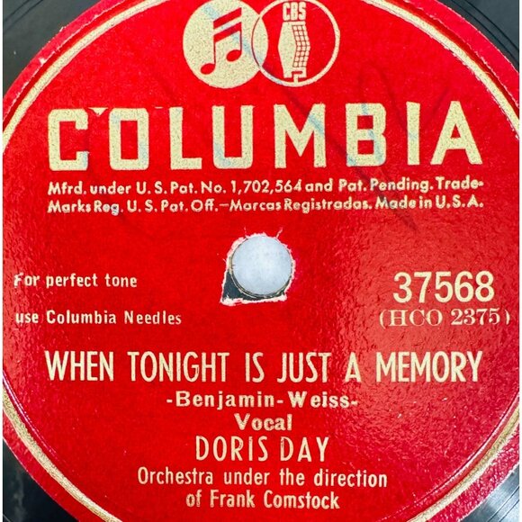 Doris Day Im Still Sitting Under The Apple Tree 10in 78 RPM Columbia 37568 Shell - Picture 5 of 7